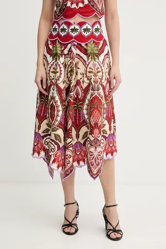 Sukně s přídavkem lnu Farm Rio