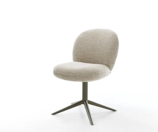 Jídelní židle Nube-Flex látka Měkký béžová křížová podnož