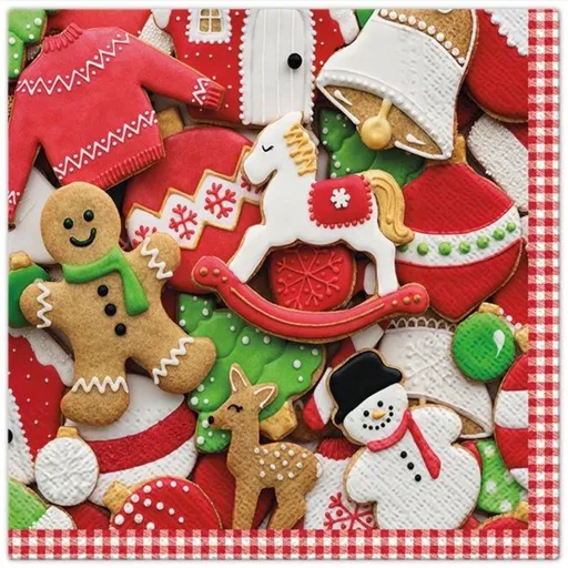 Papírové ubrousky vánoční, třívrstvé 33 x 33 cm, 20 ks