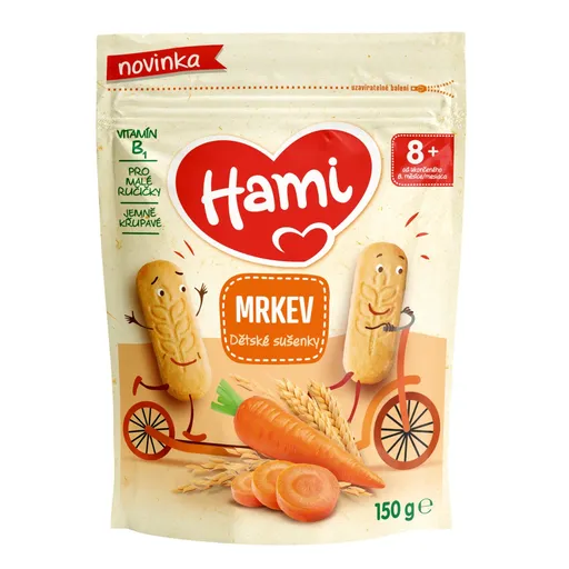 Hami Dětské sušenky mrkev 8m+ 150 g