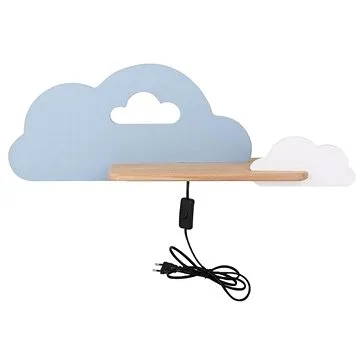 LED Dětské nástěnné svítidlo s poličkou CLOUD LED/5W/230V modrá/bílá (121690)