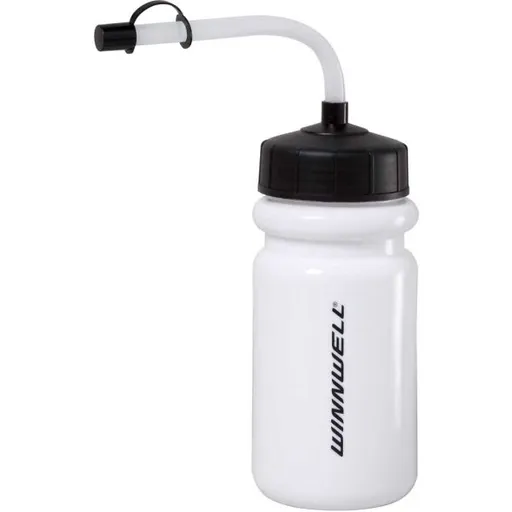 WINNWELL HOCKEY BOTTLE  500ML WITH STRAW AND LOGO Sportovní láhev, bílá, velikost 500 ML