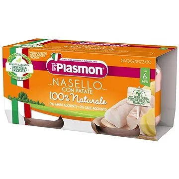 PLASMON bezlepkový zeleninový se štikozubcem a bramborami 2× 80 g, 6m+ (8001040089736)