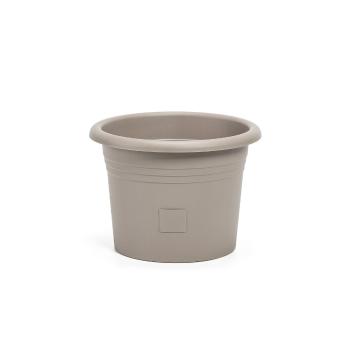 Plastia Samozavlažovací květináč Narza pr. 25 cm, taupe, pr. 25 cm