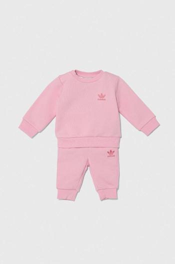 Kojenecká sada adidas Originals růžová barva