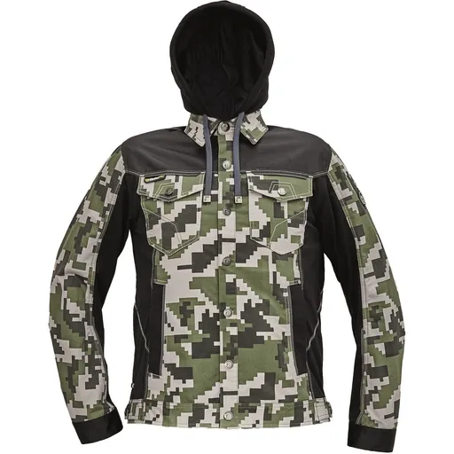 Cerva Pracovní blůza s kapucí NEURUM CAMOUFLAGE - Tmavě olivová | 62