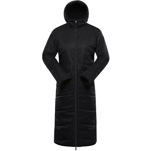 ALPINE PRO KERFA Dámský zimní oboustranný kabát, černá, velikost