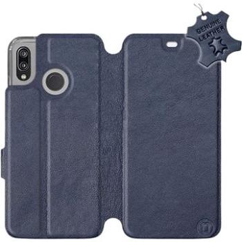 Flip pouzdro na mobil Huawei P20 Lite - Modré - kožené -   Blue Leather (5903226519842)