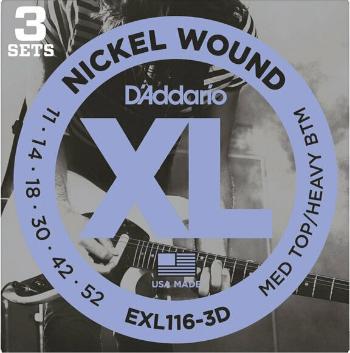 D'Addario EXL116-3D Struny pro elektrickou kytaru