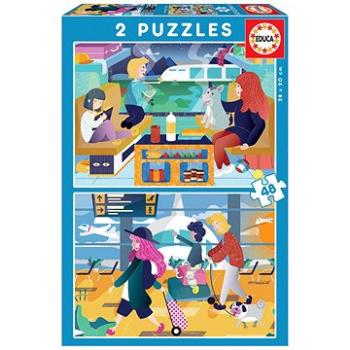 Educa Puzzle Cestování 2x48 dílků (18604)