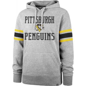 47 NHL PITTSBURGH PENGUINS DOUBLE BLOCK ’47 SLEEVE STRIPE HOOD Klubová mikina, šedá, velikost