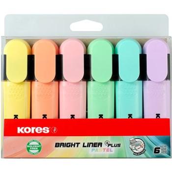 KORES BRIGHT LINER PLUS PASTEL sada 6 barev (36166)