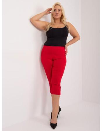 Dámské kalhoty plus size RYBA červené 