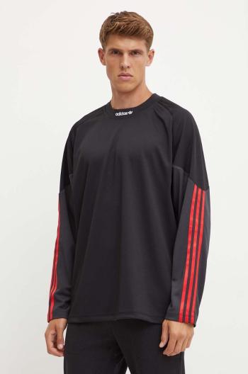 Tričko s dlouhým rukávem adidas Originals černá barva, IX9640