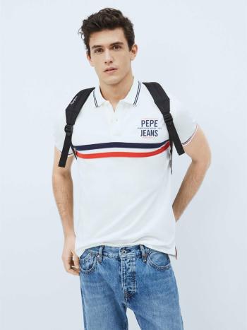 Pepe Jeans pánské bílé polo triko Baldwin