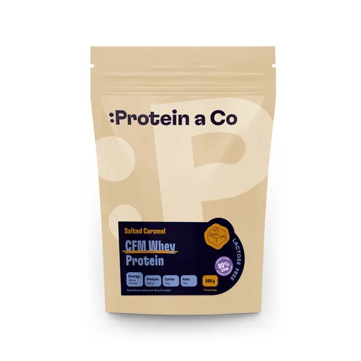 Protein a Co Bezlaktózový CFM Whey, 500 g Salted caramel