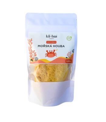 kii-baa organic Hedvábná mořská houba velká 10-12 cm 1 ks