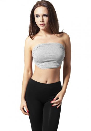 Urban Classics Ladies Bandeau Top grey - XS