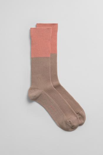 PONOŽKY GANT D2. COLOR BLOCK SOCKS CONCRETE BEIGE