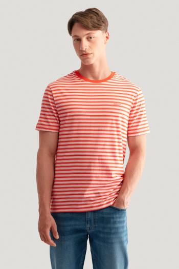 TRIČKO GANT STRIPED SS T-SHIRT GRAPEFRUIT ORANGE