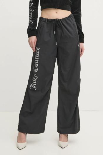 Tepláky Juicy Couture AYLA PARACHUTE PANT černá barva, s aplikací, JCWBJ24306