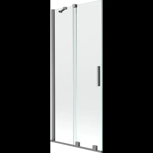 MEXEN/S Velar dvoukřídlá posuvná vanová zástěna 85 x 150, transparent, grafit metal 896-085-000-01-95