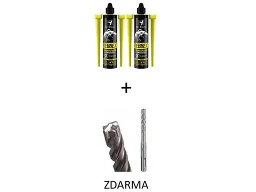 Kotva chemická SET 2x DEBBEX SF VINYLESTER 280ml + vrták ZDARMA - rozbaleno - expirace 1. 4. 2026