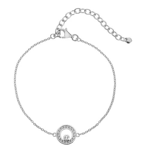 Hot Diamonds Stříbrný náramek s diamantem a topazy Orbit DL661