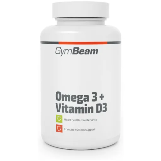 GymBeam OMEGA 3 + VITAMIN D3 - 90 CAPS Zdravý tuk, , velikost