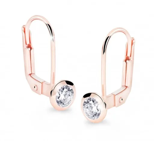 Cutie Jewellery Visací náušnice z růžového zlata Z8003-55-10-X-4