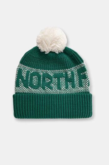 Čepice The North Face Retro Cabin Beanie zelená barva, z husté pleteniny, NF0A88QW84O1