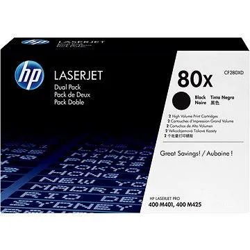 HP CF280XD č. 80X Dual Pack černý 2ks originální (CF280XD)