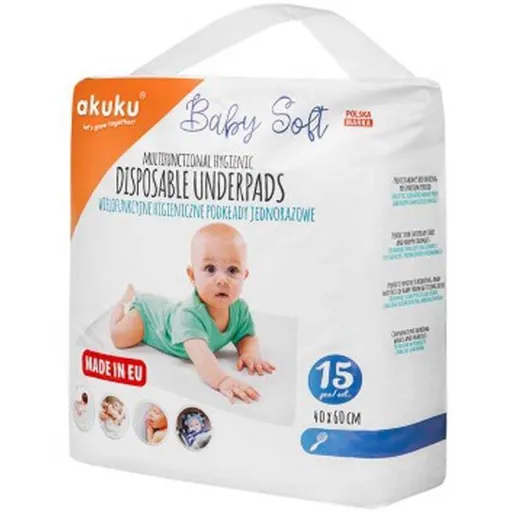 AKUKU BABY SOFT Jednorázové hygienické podložky, bílá, velikost