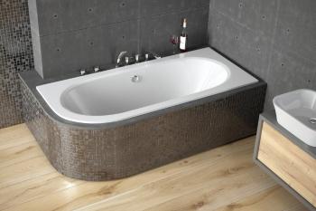 BESCO - Asymetrická vaňa AVITA SLIM - Nožičky k vani - S nožičkami, Rozmer vane - 170 × 75 cm, Spôsob prevedenia - Pravé VANAVIT170SLIMP+OLVPINOZ