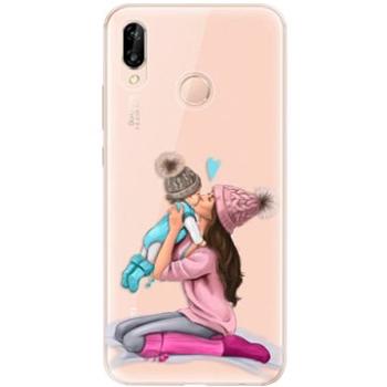 iSaprio Kissing Mom - Brunette and Boy pro Huawei P20 Lite (kmbruboy-TPU2-P20lite)