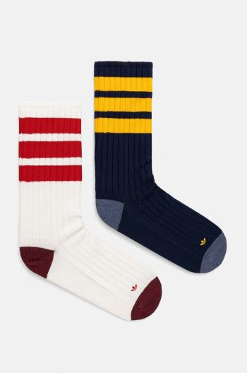 Ponožky adidas Originals 2-pack tmavomodrá barva, IX7608