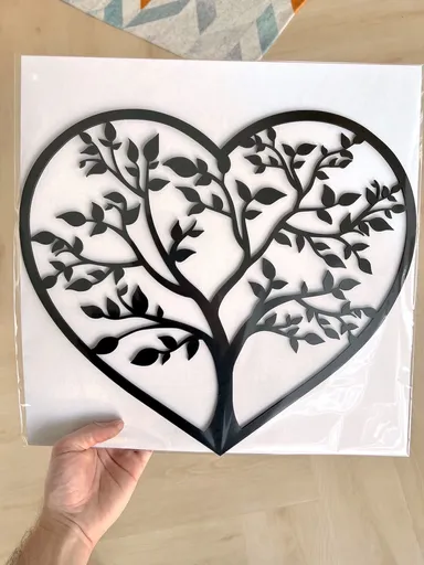 Vsepropejska Strom života srdce 2 dekorace na zeď Rozměr (cm): 38 x 32, Dekor: Černá