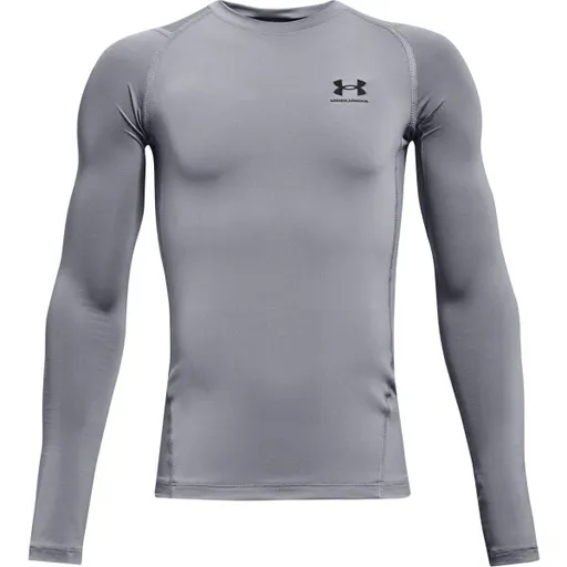 Under Armour HG ARMOUR LS Chlapecké triko s dlouhým rukávem, šedá, velikost M