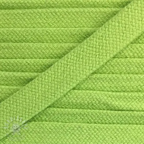 Bavlnená šnůra plochá 13 mm limetka