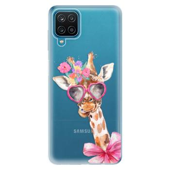 Odolné silikonové pouzdro iSaprio - Lady Giraffe - Samsung Galaxy A12