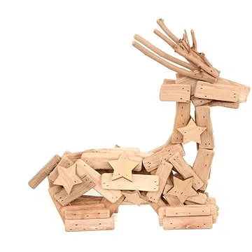 Autronic Sob dřevěná vánoční dekorace, 32x29x7 cm (8591957830113)