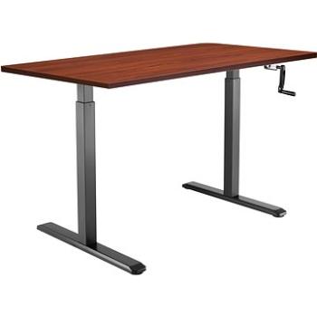 AlzaErgo Table ET3 černý + deska TTE-01 140x80cm hnědá dýha (BUN)