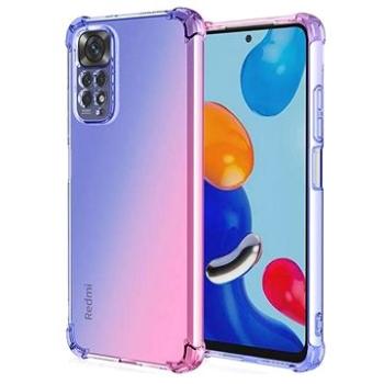 TopQ Kryt Xiaomi Redmi Note 11 silikon Shock duhový modro-růžový 71802 (Sun-71802)