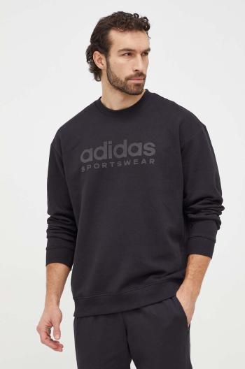 Mikina adidas pánská, černá barva, s potiskem, IW1190