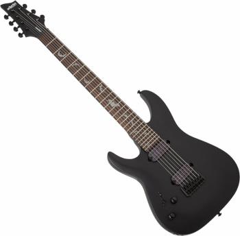 Schecter Damien-7 Left Handed Satin Black Elektrická kytara