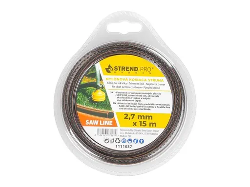 Struna SawLine STREND PRO 1111037 2,7mm 15m zoubkovaná