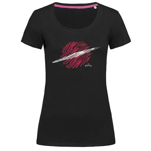 Bontis Dámské tričko SATURN - Černá / růžová | XL