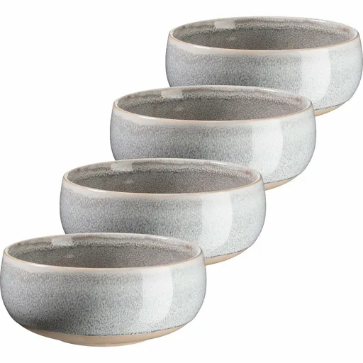 Mäser Sada polévkových misek 4 ks AQUATA – 14 cm, šedá
