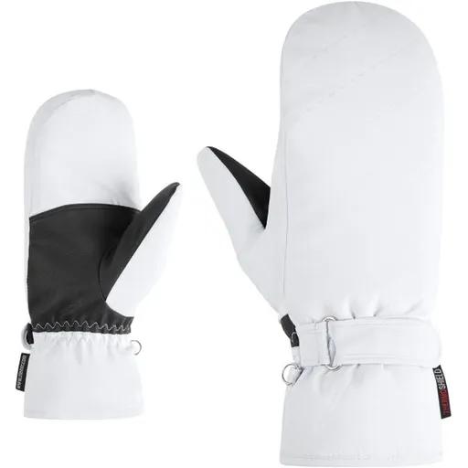 Ziener KEVI-Z PR MITTEN LADY Dámské lyžařské palčáky, bílá, velikost