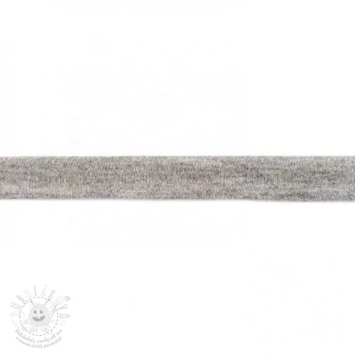 Lemovací proužek úpletový melír šedá